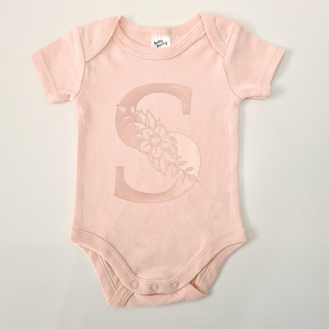 Baby Floral Letter Onesie